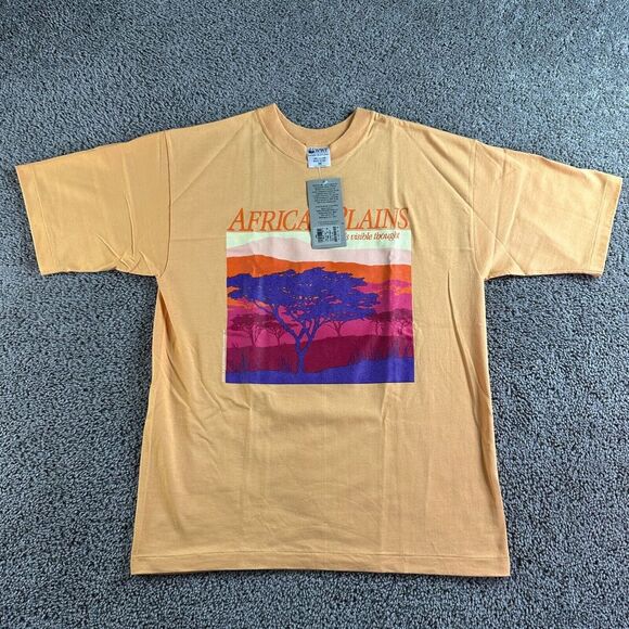 NEW VINTAGE World Wildlife Fund WWF Shirt Mens M African Plains Single Stitch - Picture 1 of 14